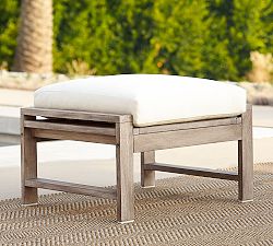 Indio Eucalyptus Outdoor Ottoman (28")
