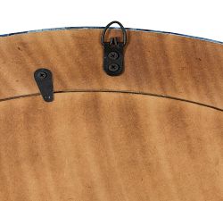 Phoenix Blue Bone Round Wall Mirror