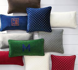 Solid Velvet Lumbar Pillow Cover