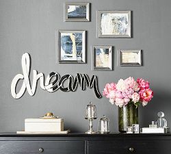 Antiqued Beveled Mirror Dream Sign