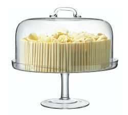 Coronado Handcrafted Glass Cake Stand With Dome