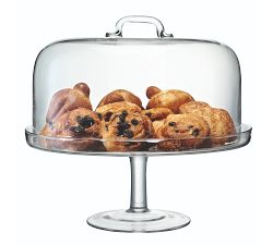 Coronado Handcrafted Glass Cake Stand With Dome