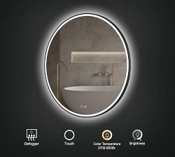 Dion Round Lighted LED Mirror