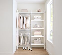 Essential Walk-In Closet by Hold Everything, 5' Hanging System with Shelves​