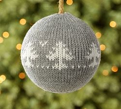 Fair Isle Knit Ball, Gray
