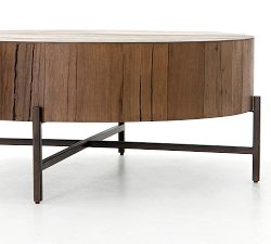 Fargo Round Reclaimed Wood Coffee Table (40")