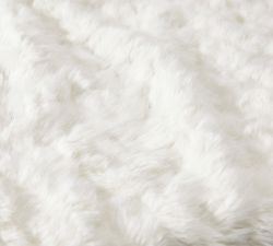Faux Fur Alpaca Wavy Throw