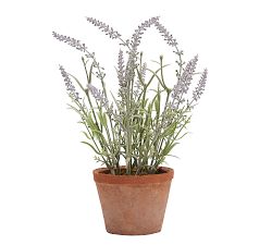Faux Potted Lavender in Terracotta Pot