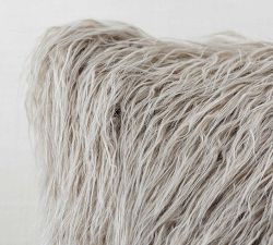 Mongolian Faux Fur Lumbar Pillow Cover