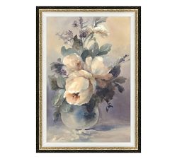Pastel Wash Floral Framed Canvas Print