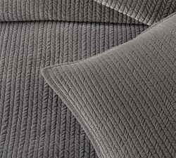 Velvet Channel Quilted Sham