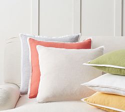 Belgian Linen Contrast Pillow Cover