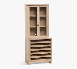 Modern Farmhouse Hutch with Wine Storage (34")