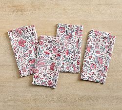 Phoebe Block Print Cotton Napkins - Set of 4
