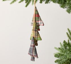 Plaid Dangling Trees Ornament