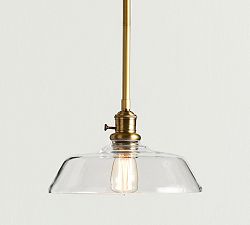 Farmhouse Glass Pole Pendant (13")