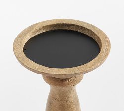 Kadence Turned Wood Candle Holder