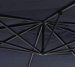 Premium 10' Square Cantilever Outdoor Patio Umbrella - Rustproof Aluminum Frame with Base