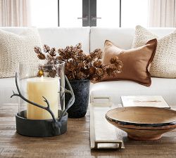 Stag Head Hurricane Candle Holder