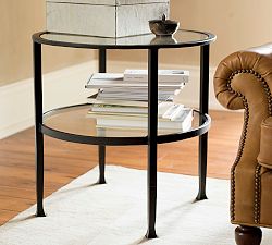 Tanner Round Glass End Table (24")