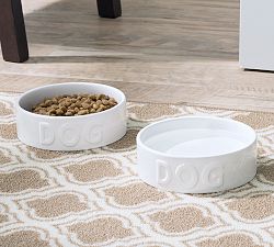 Classic Dog Bowl, Set of 2 - White