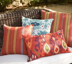 Ashton Ikat Print Outdoor Pillow