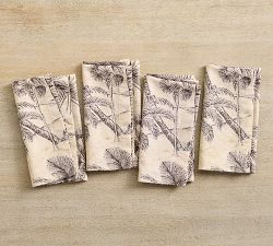 Paradise Palm Cotton/Linen Napkins - Set of 4