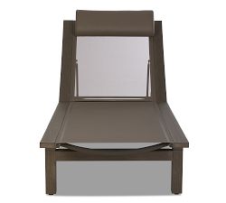 Tropez Faux Teak Single Chaise Lounge, Shadow