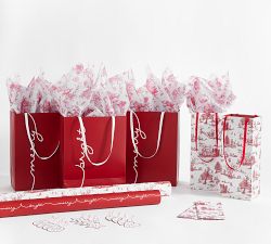 19-Piece Holiday Gift Wrapping Set - Merry Toile