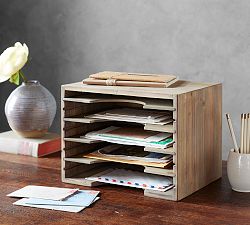 Brokers Wooden Paper Organizer