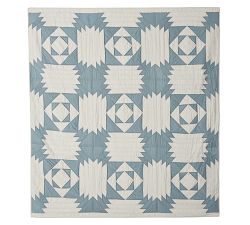 Linen & Silk Patchwork Quilt &amp; Shams