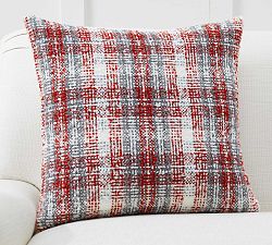 Olive Plaid Pillow Cover
