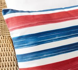 Star Striped Reversible Outdoor Pillow