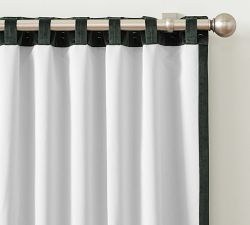 Custom Velvet Twill Blackout Curtain - Hunter