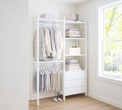 Essential Walk-In Closet by Hold Everything, 5' Hanging System with 3 Drawers​