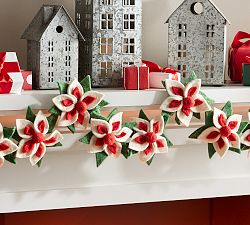 Felt Poinsettia Garland