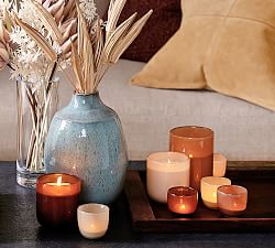 Modern Glass Candle Holder - Neutral