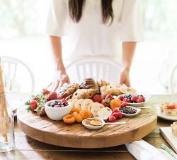 Open Box: Reclaimed Pine Trivet Top Lazy Susan