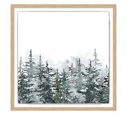 Snowfall Forest Framed Print