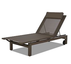 Tropez Faux Teak Single Chaise Lounge, Shadow