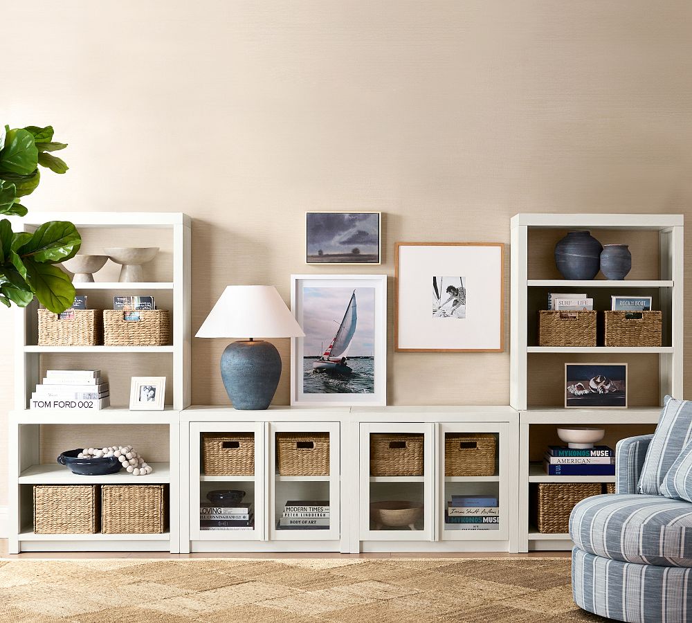 Dillon Glass Cabinet Entertainment Center (144") by Pottery Barn