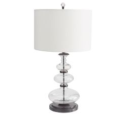 Estelle Stacked Glass &amp; Iron Table Lamp (24"-36")