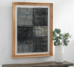 Framed Patchwork Textile Wall Art