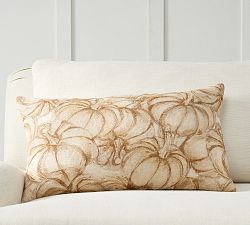 Pumpkin Sketch Lumbar Pillow Cover