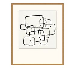 Black Squares Framed Print