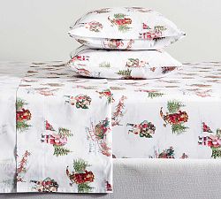 Nostalgic Santa Percale Sheet Set