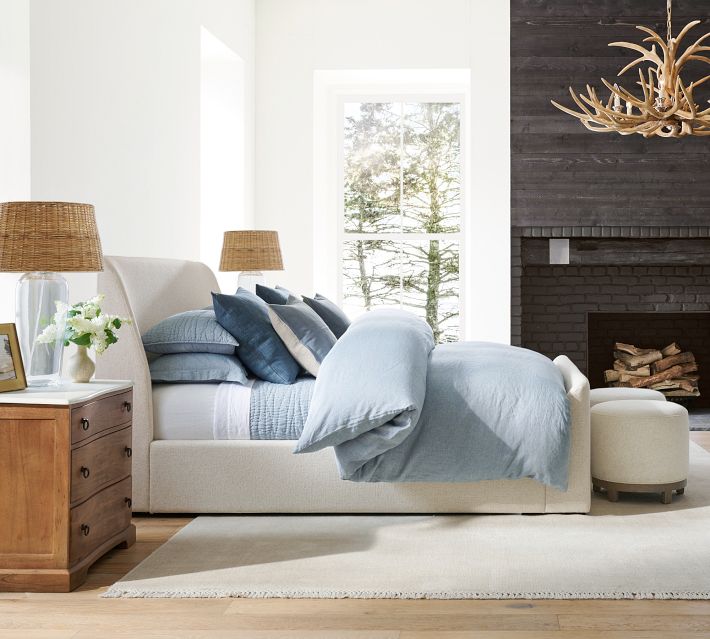 Layton Upholstered Bed | Pottery Barn