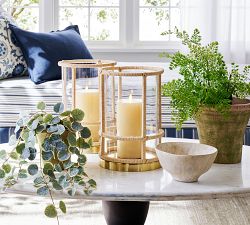 Faux Trailing Variegated String Of Hearts Houseplant