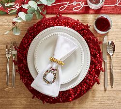 Red Berry Wreath Chargers