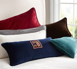 Solid Velvet Lumbar Pillow Cover